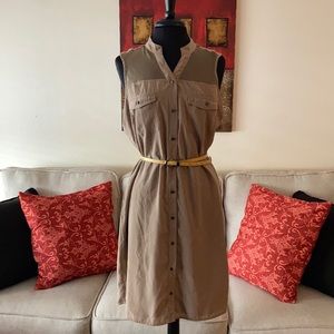 “BUTTON UP” WORTHINGTON DRESS